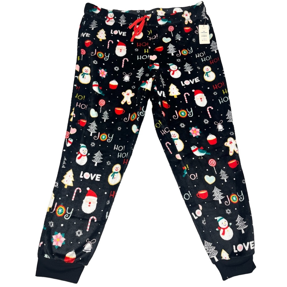 Secret Treasures 2X Christmas Pajama Pants Plush Fleece Holiday NWT 18W-20W Soft